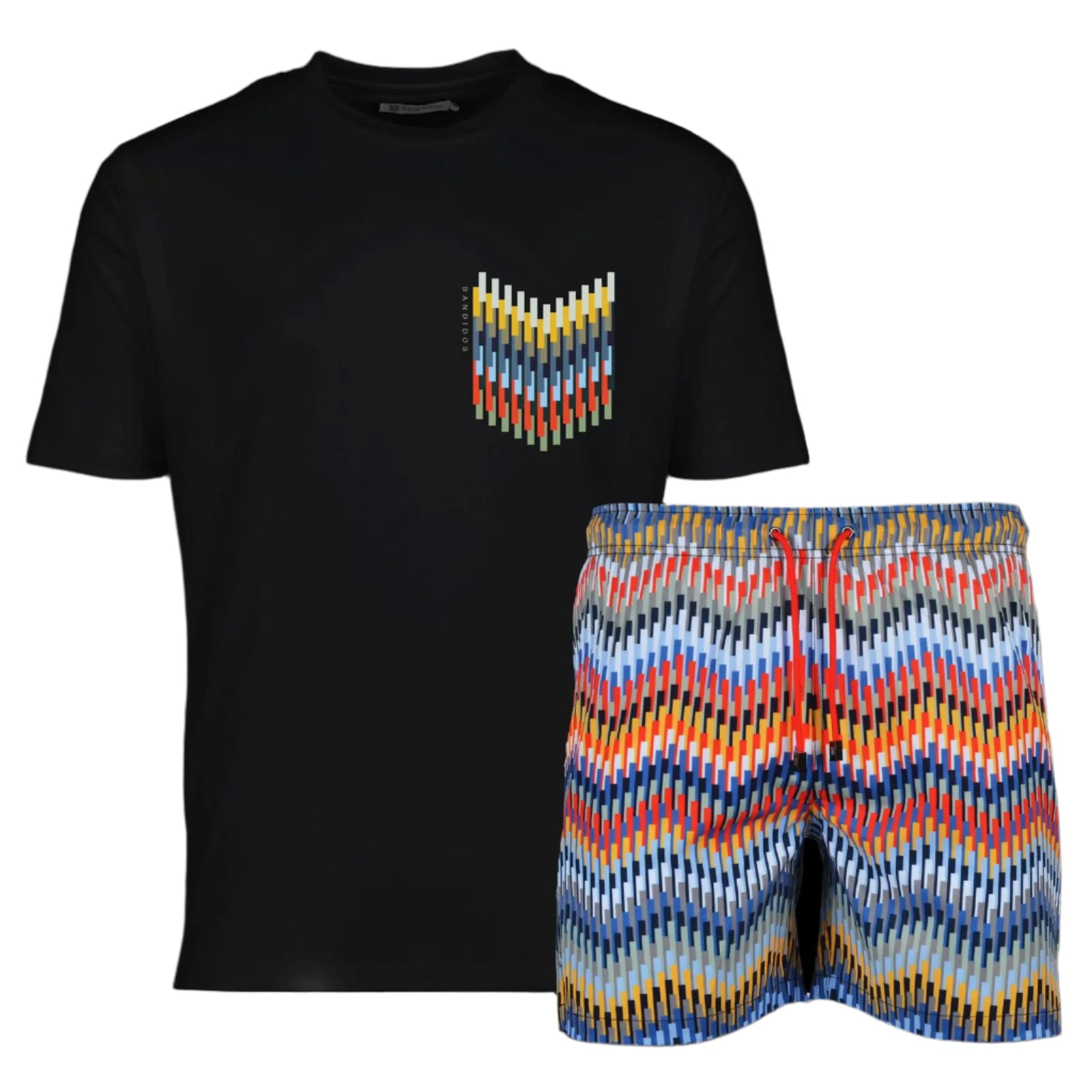 Moda Bandidos Line Zig T-Shirt - Black